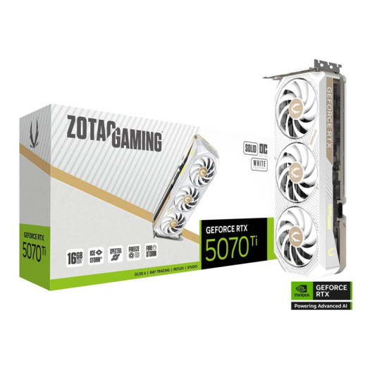 GPU - ZOTAC GAMING GeForce RTX 5070 Ti SOLID CORE OC White Edition - ZT-B50710Q2-10P